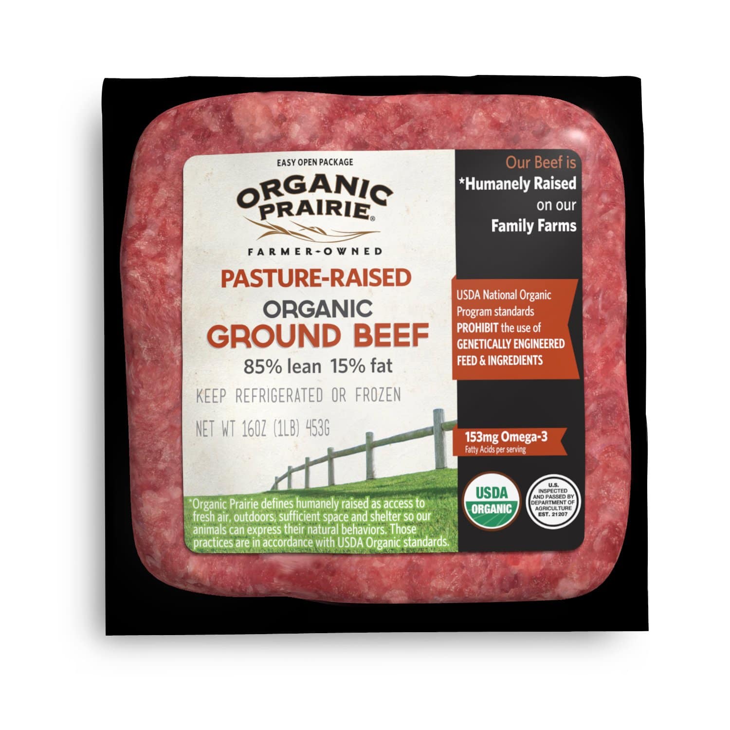 Organic Prairie Pasture-Raised 85% Lean Ground Beef