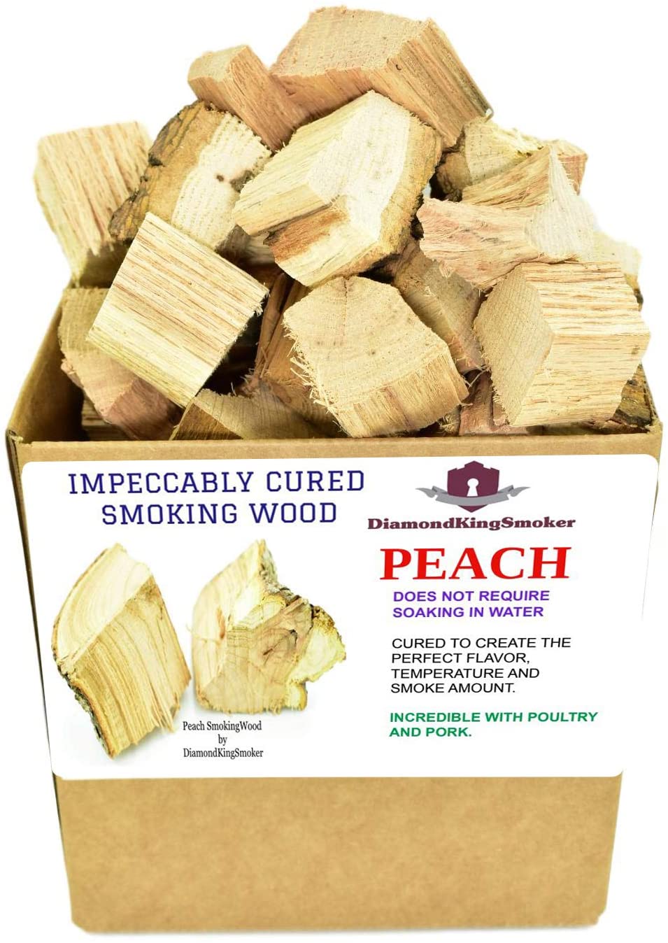 DiamondKingSmoker Peach Smoking Wood Chunks