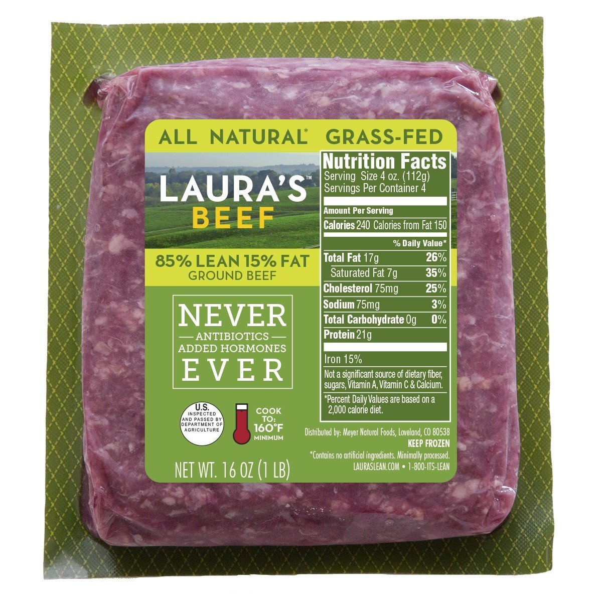 Laura's Lean All Natural Grass-Fed Ground Beef 