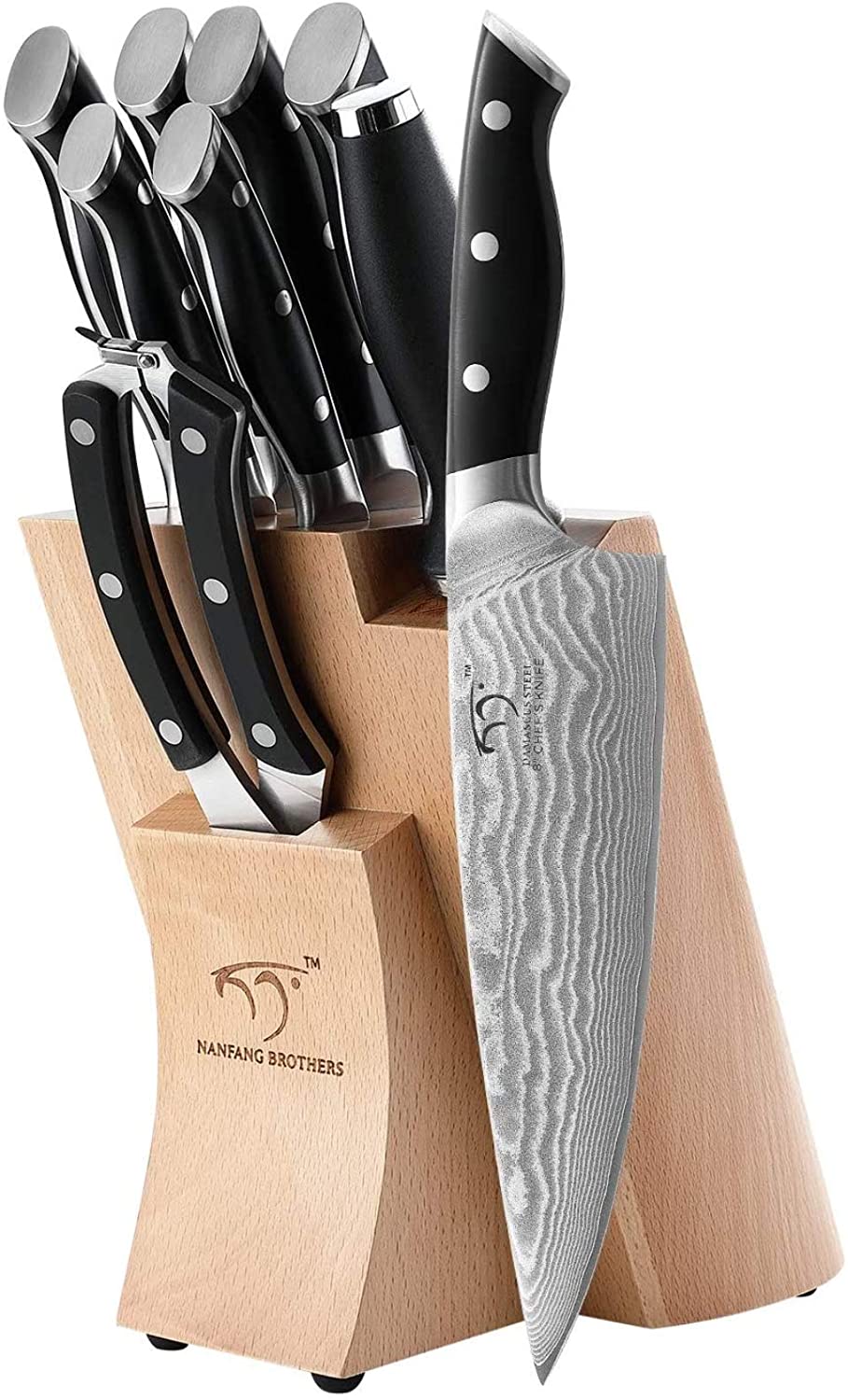 NANFANG BROTHERS Kitchen Damascus Knife Set