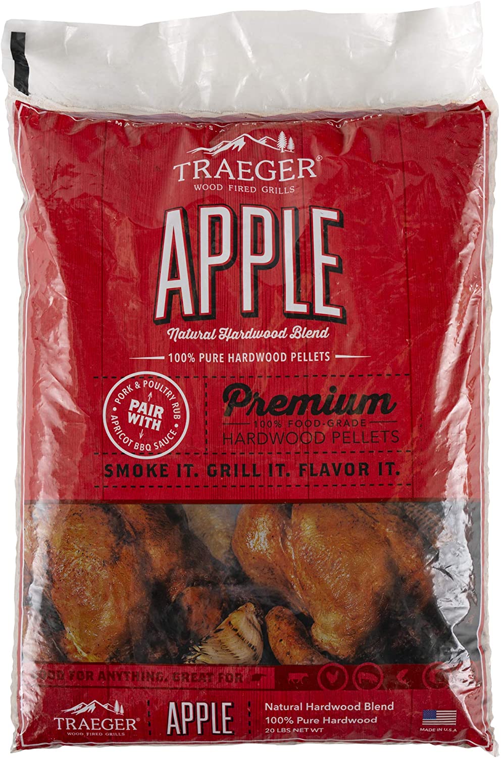 Traeger Grills Apple All-Natural Hardwood Pellets