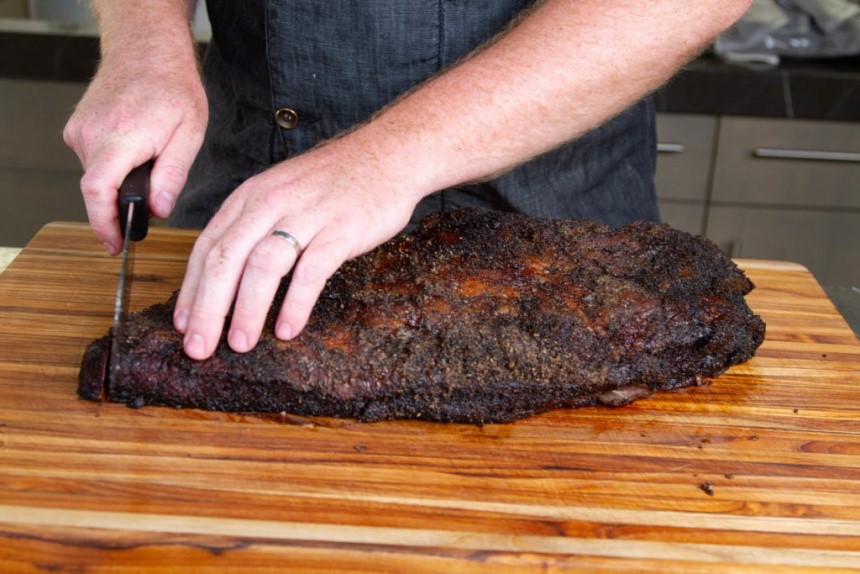 How to Cut a Brisket to Juicy Well-Flavored Pieces