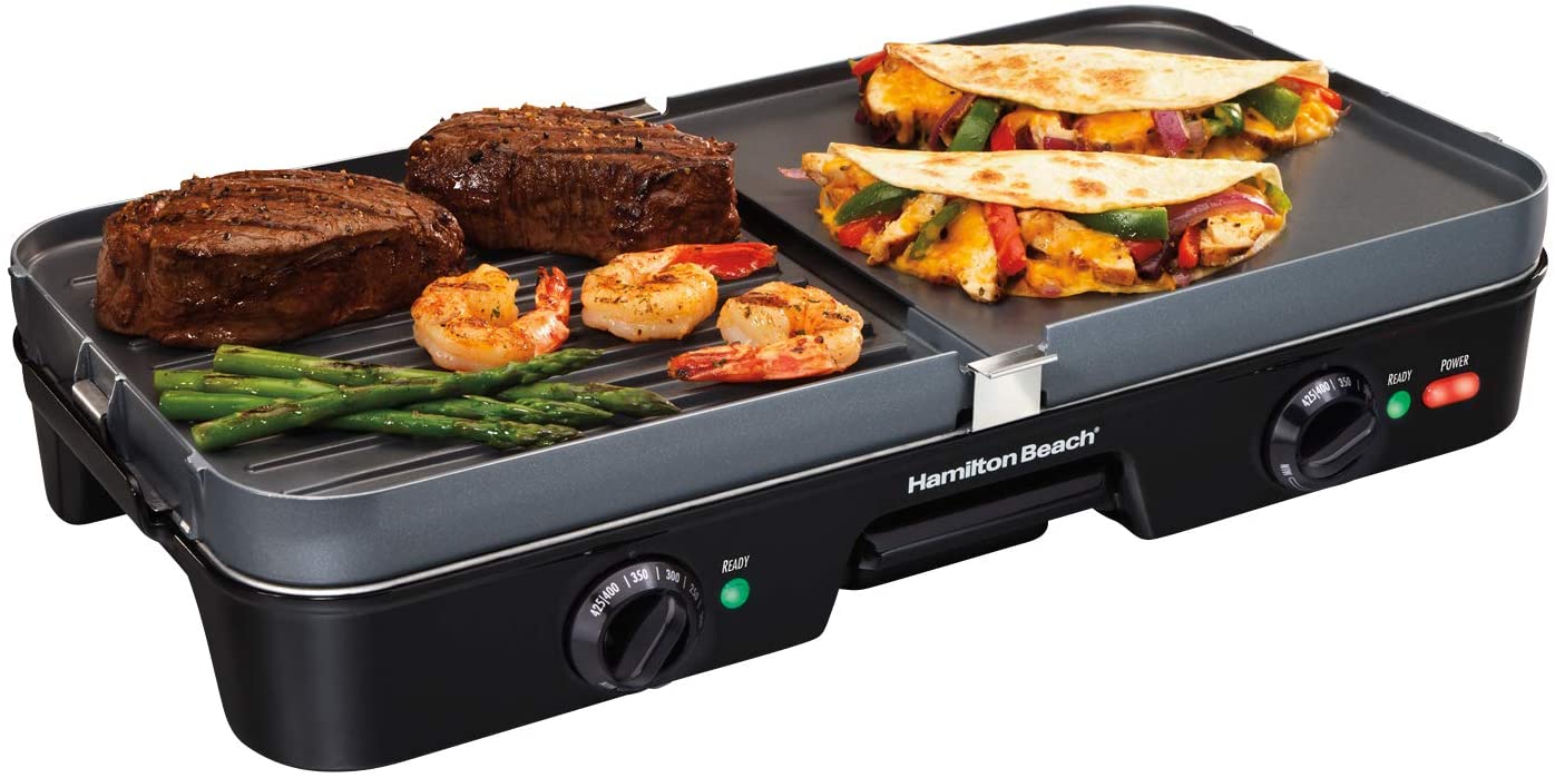 Hamilton Beach 3-in-1 Electric Indoor Grill and Griddle