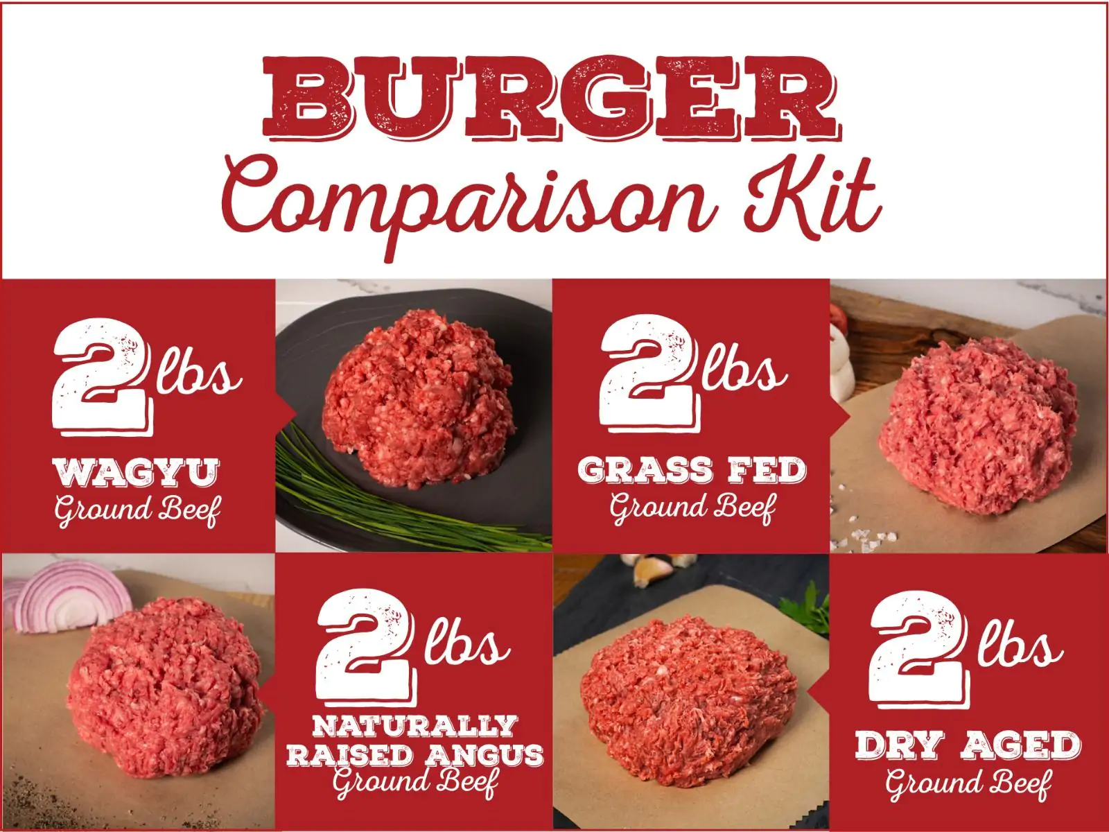 DeBRAGGA Burger Comparison Kit, Four Varieties