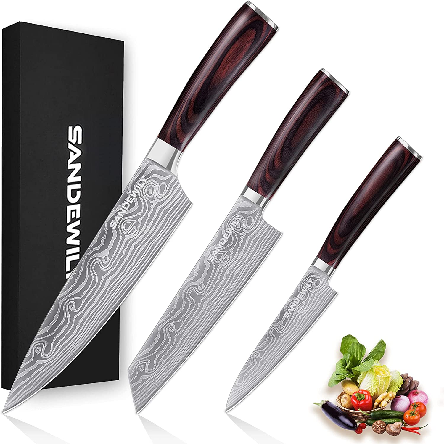 SANDEWILY Professional Kitchen Knives