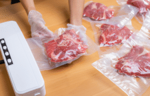 food vacuum sealer in use image