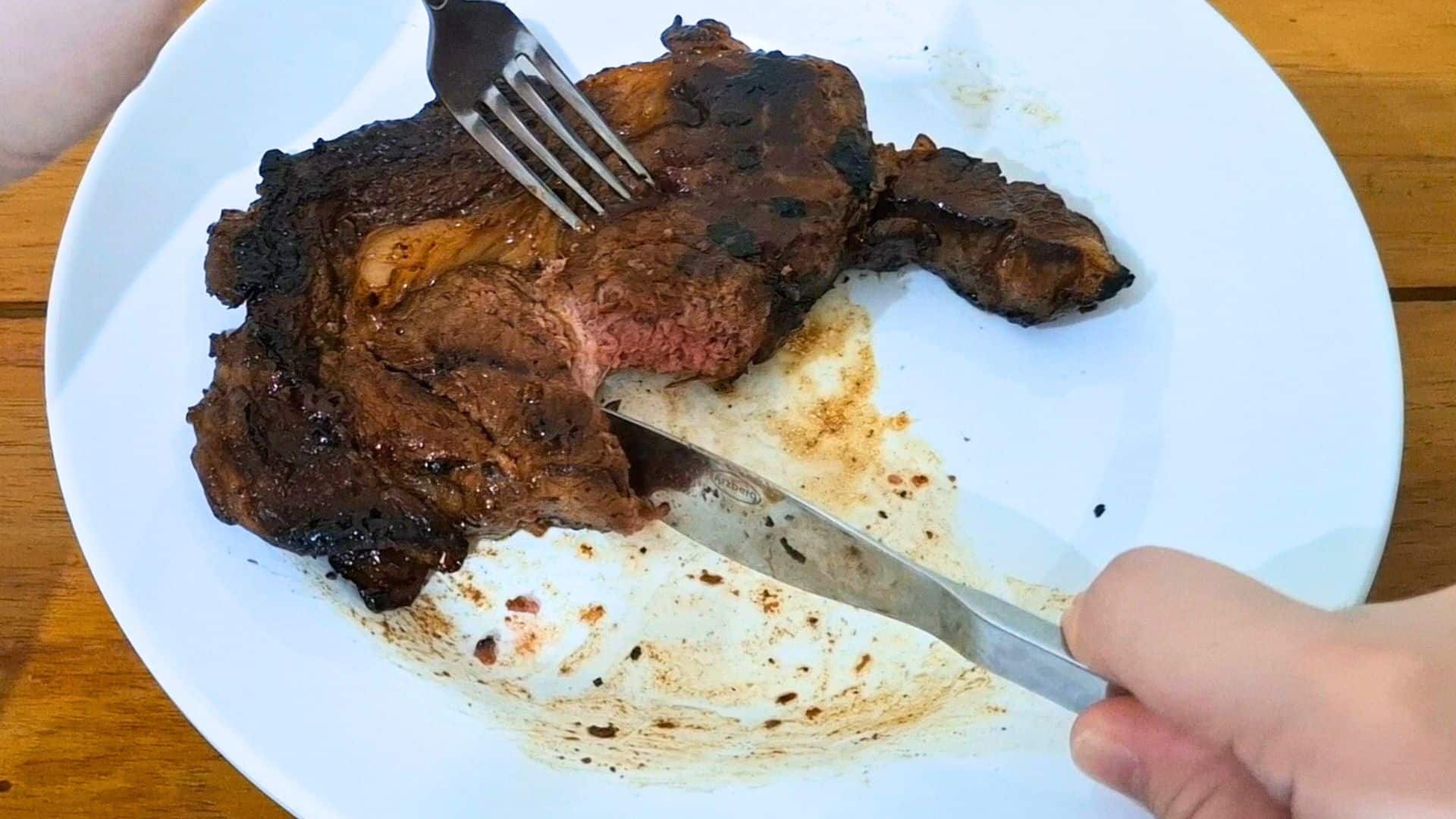 Slicing the Sweet and Spicy Marinade Steak